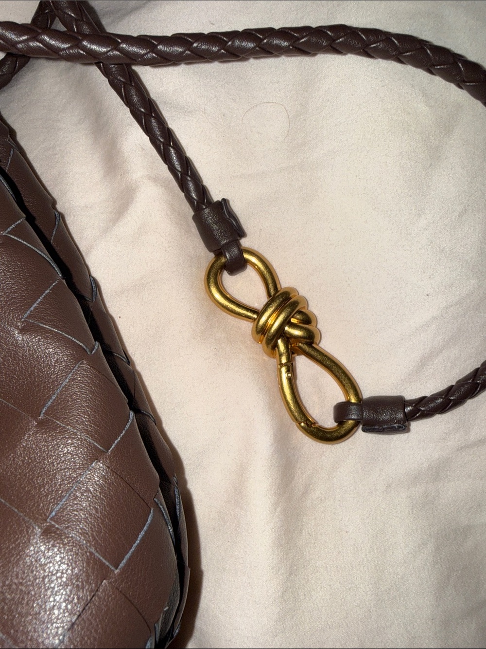 Woven Leather Tote Bag in Black - Picture 4 of 4